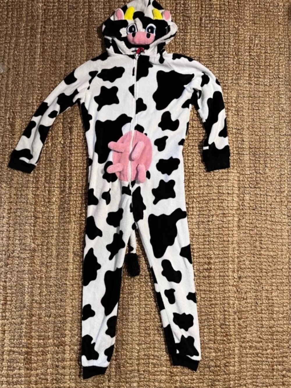 Funzie Onezie Cow Onesie Pajamas Costume Cos Play Large Youth 14 Utterly Cute